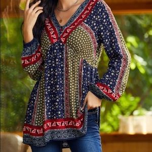 Weekend Suzanne Betro Boho V-neck Tunic